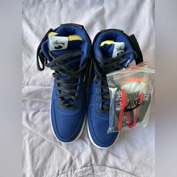 NEW Nike Vandal High SP "Stussy Deep Royal Blue" sneakers - Picture 4 of 12